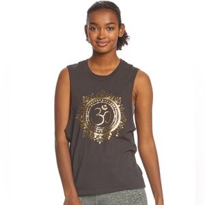 Spiritual Gangster Black and Gold Muscle Tee